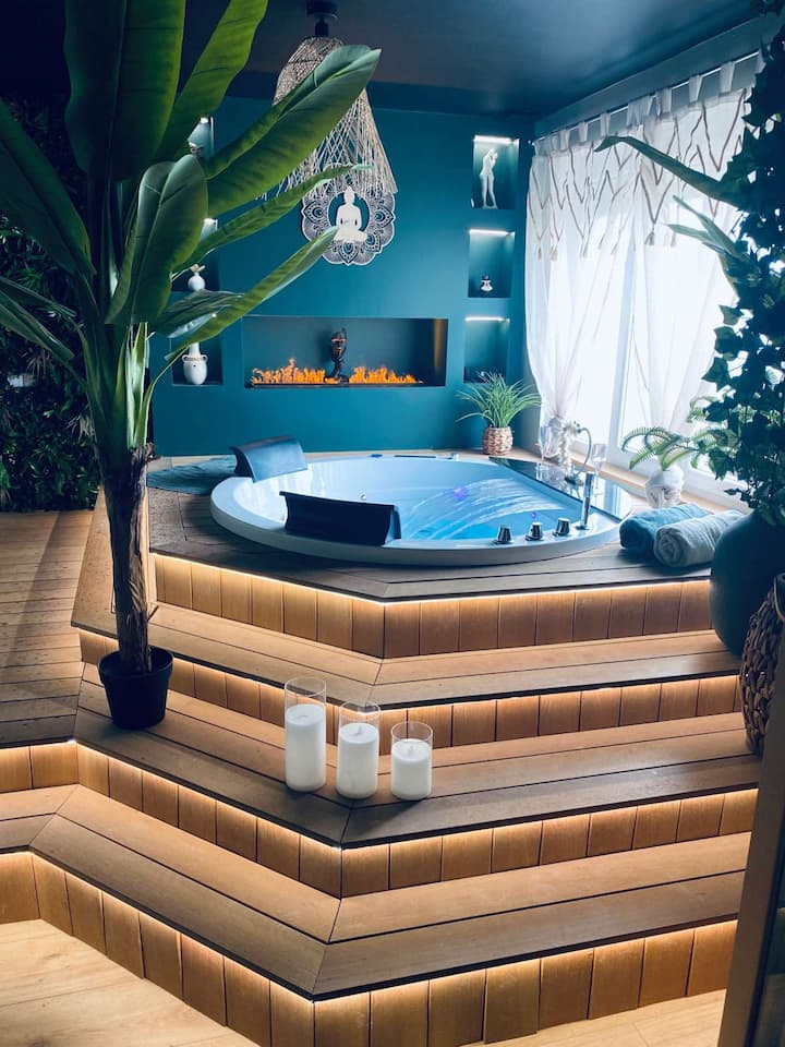 Nid Boisé - Spa & sauna privatifs, ambiance Bali