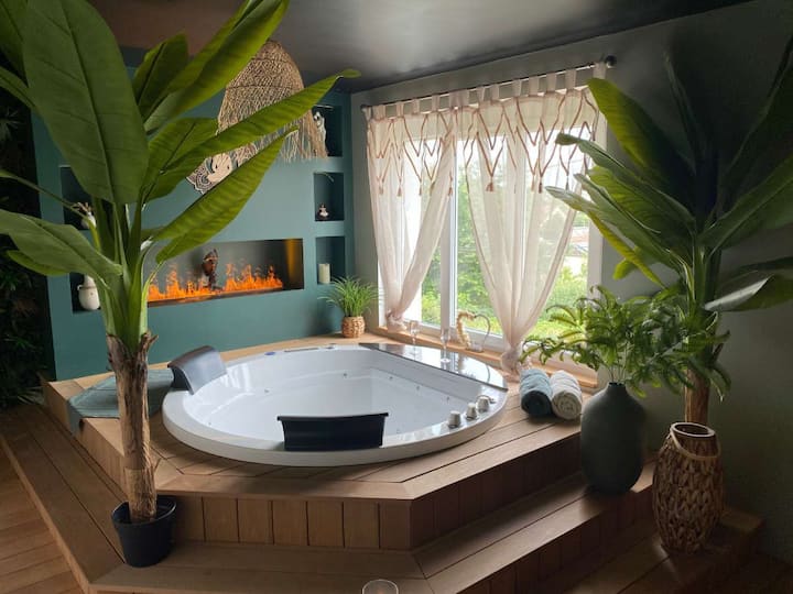 Nid Boisé - Spa & sauna privatifs, ambiance Bali