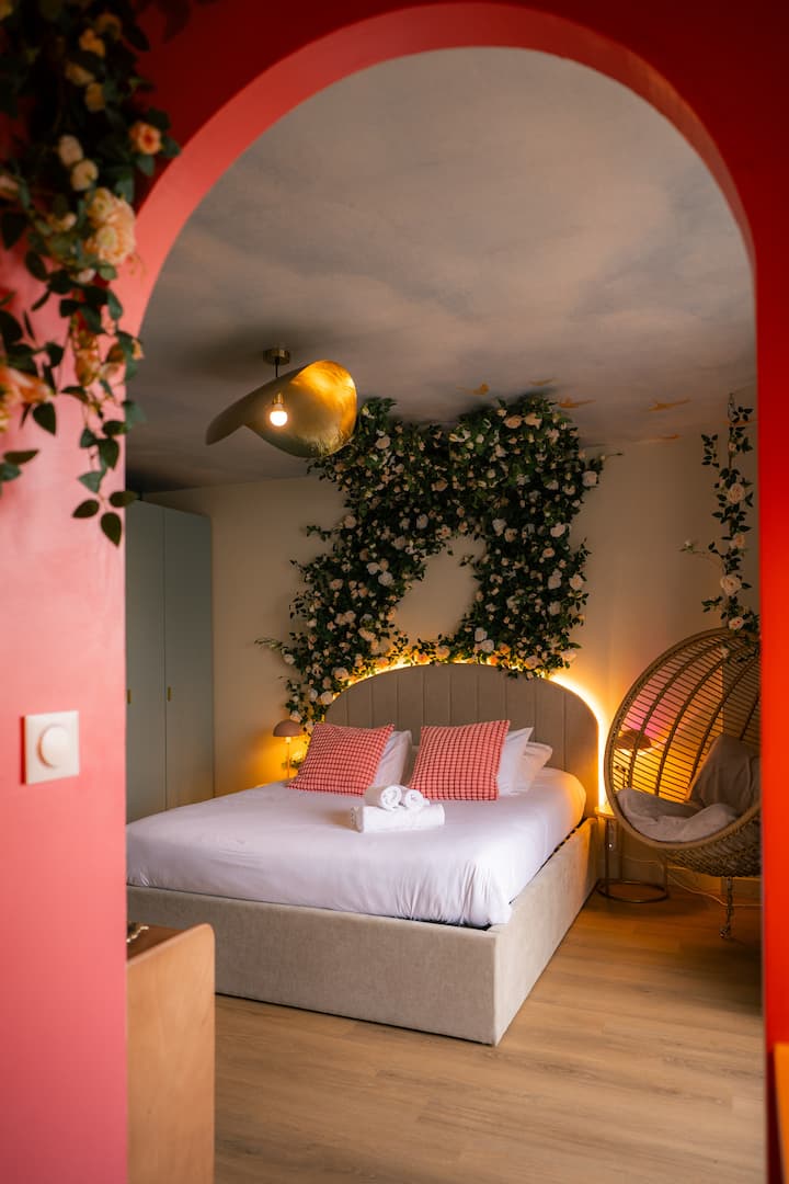 Bulle florale avec balnéo privée