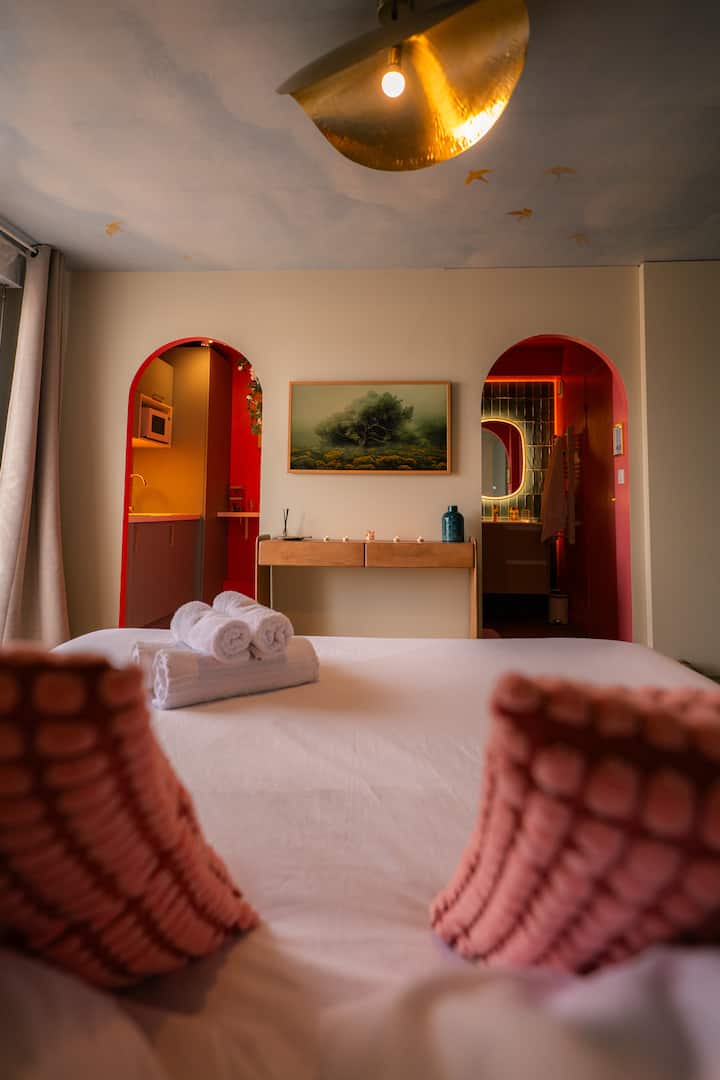 Bulle florale avec balnéo privée