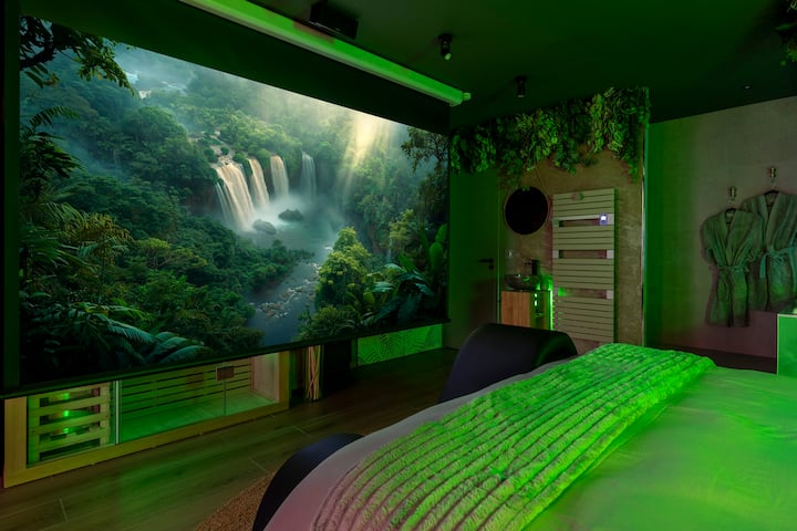 Suite Jungle - Love room spa, sauna, cinéma