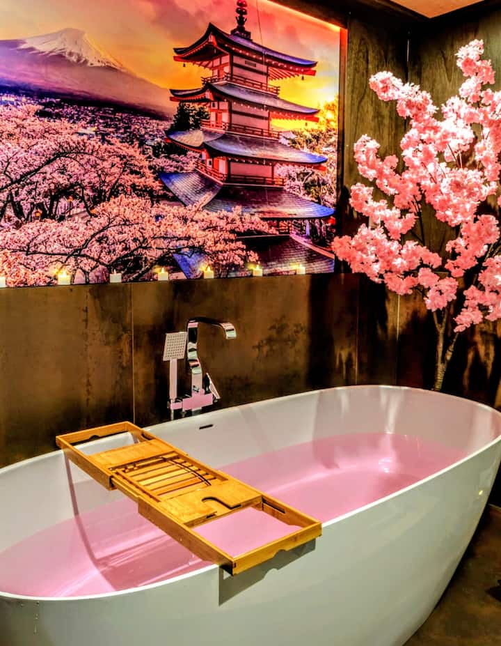 Suite Ryokan Mont Fuji - Douche Cascade - Cinéma