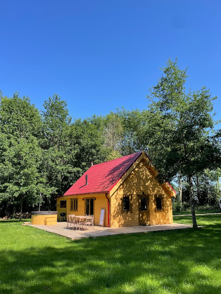 Chalet cosy en pleine nature avec bain nordique